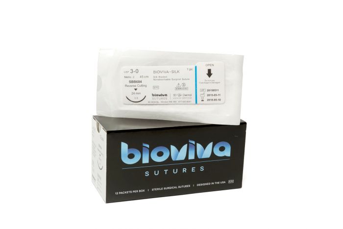 House Brand SPG592 Bioviva Plain Gut Absorbable Sutures C-6 3/0 18 House Brand SPG592 Bioviva Plain Gut Absorbable Sutures C-6 3/0 18